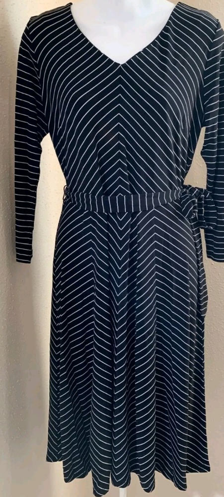TALBOTS PINSTRIPE DRESS - Picture 4 of 4